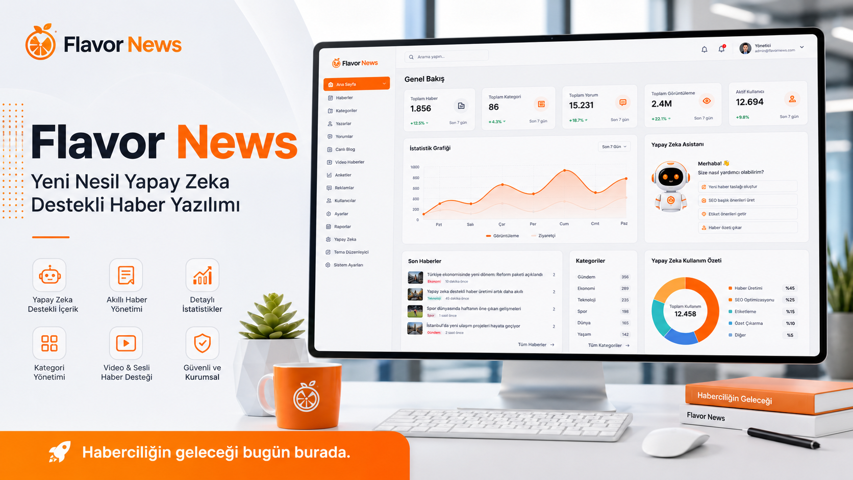 Flavor News — Yeni Nesil Yapay Zeka Destekli Haber Yazılımı