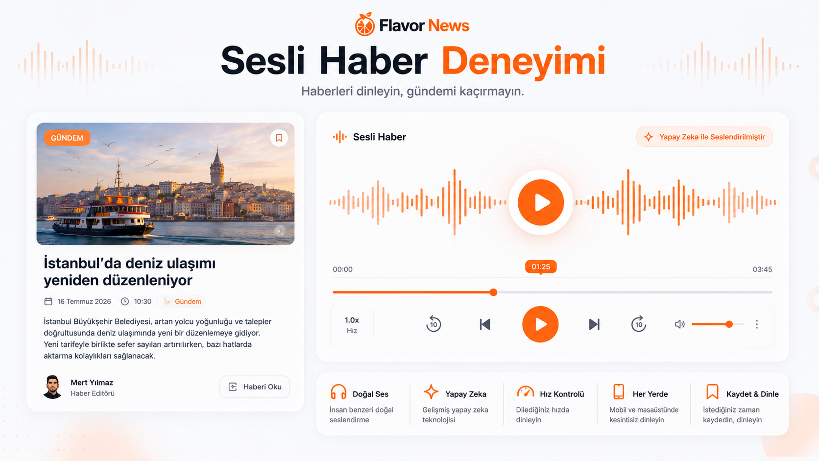Sesli Haber Deneyimi